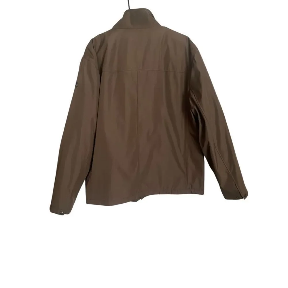 Calvin Klein Mens Brown Classic Midweight Stand Collar Jacket Size XL